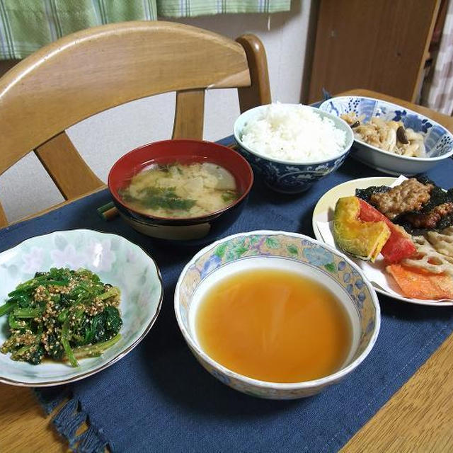 海苔納豆と野菜の天ぷらと真珠貝の貝柱ときのこのバターオイスターソテーでうちごはん（レシピ付）