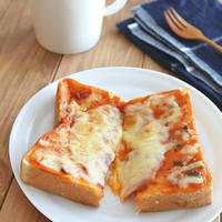 【#冷凍作りおきトースト】ハムとチーズのトマトクリームトースト
