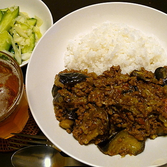 ナスとひき肉のカレー