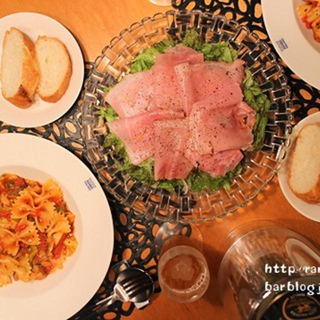 ストウブで『メカジキとキャベツのトマトパスタ』の夜ごはん。