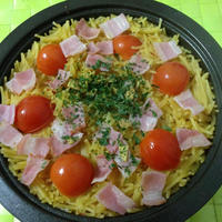 ペペロンチーノ味＊パスタパエリア