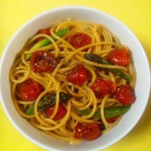 焼きトマトのパスタ