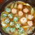 海老団子と鮭団子を白菜とともに
