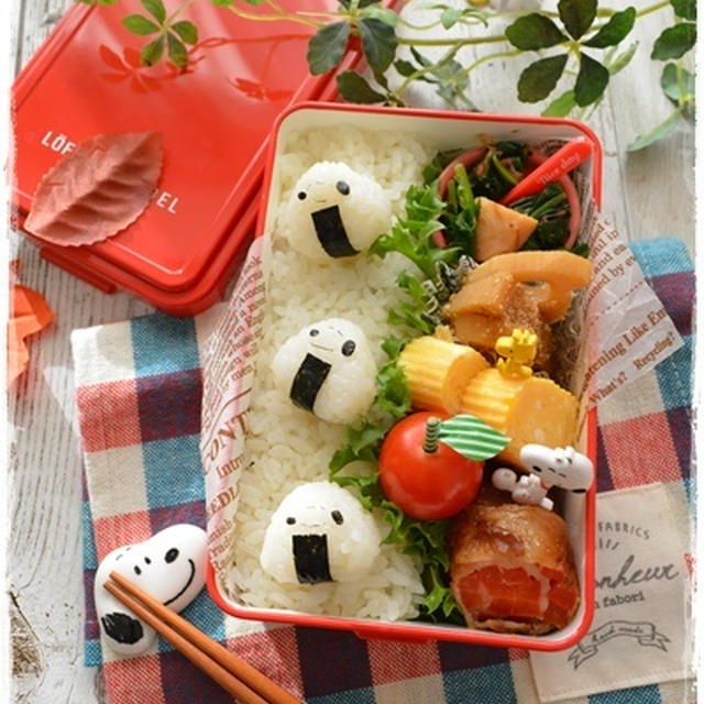 こにぎりでスヌーピー弁当～女子高校生のおべんとう♪