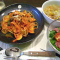 夏野菜のトマトソースパスタ