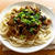 ＊甘辛食堂＊茄子と豚肉コチュジャン炒めのっけうどん＊