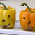 ハロウイーンのパプリカ肉詰めジャックオーランターン