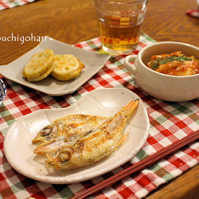 【ヘルシーすぎる晩ごはんの理由】思ってたより小さい魚で晩ごはん