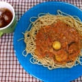 茄子と秋刀魚のトマトソースパスタ