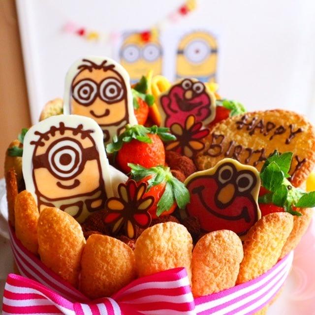 ミニオン・エルモのデコケーキ＊ティラミスケーキ