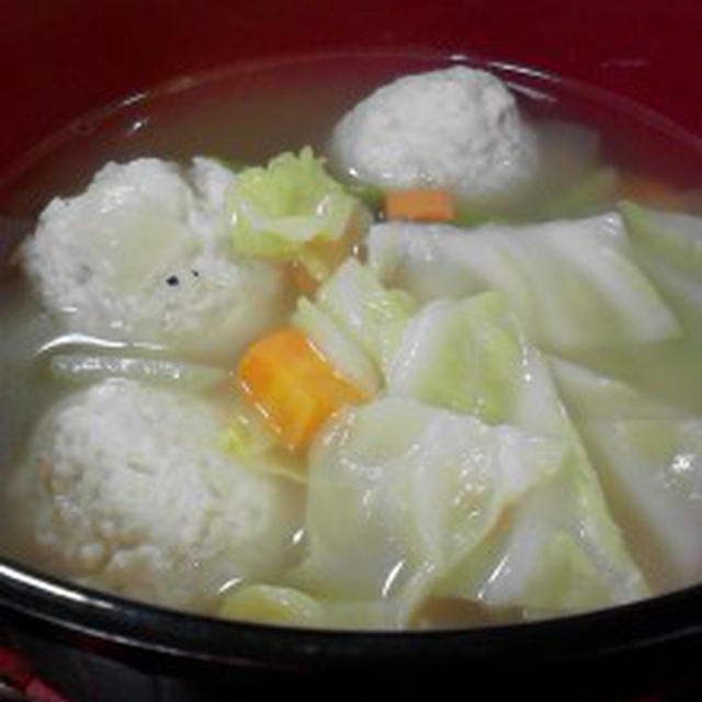 味の素レシピ『ふわふわ豆腐肉団子洋風スープ』