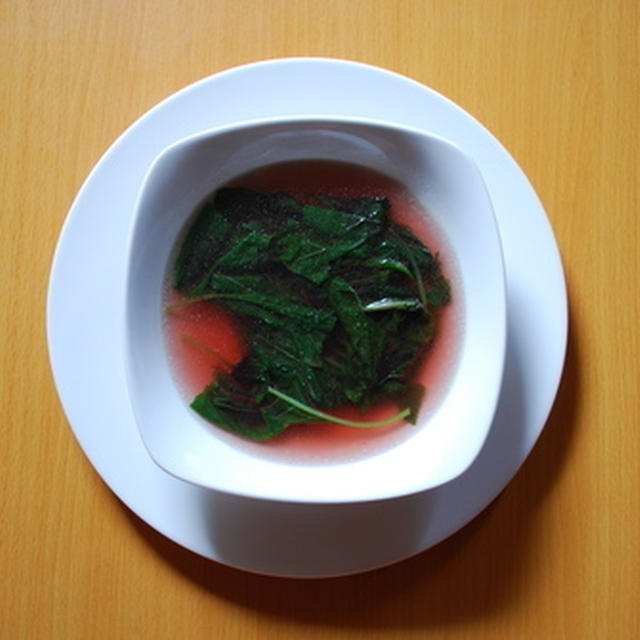 紅ひゆ菜の紅スープ！