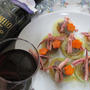 赤ワインと楽しむ！簡単！イタリアンバル風ジンギスカンなバターポン酢イカ・輪切り玉ねぎ♪