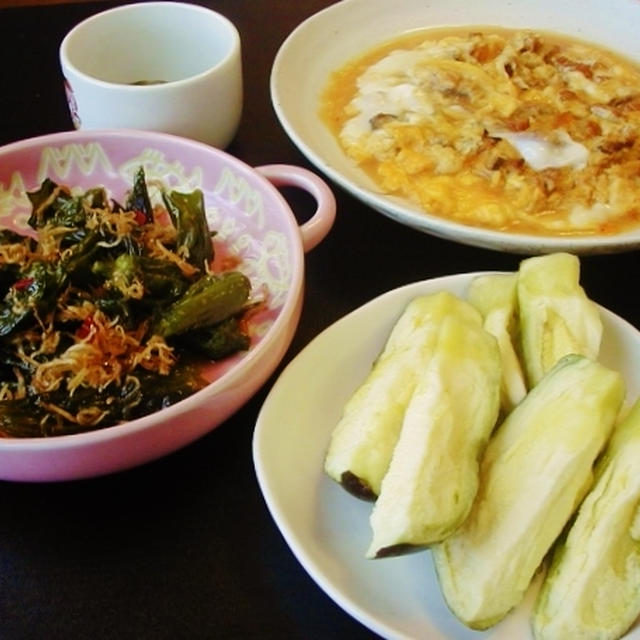 きよひめしし唐の雑魚炒り煮と穴子の玉子とじ