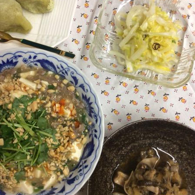 2月第3週の教室、新作四川豆腐煮