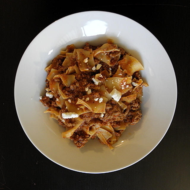 MEAT SAUCE with EGG NOODLE