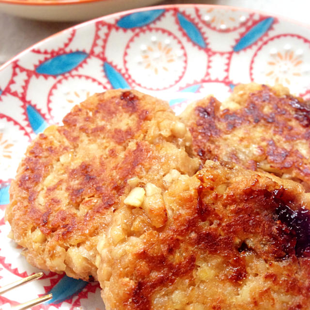 大豆のお焼き♪〜きな粉と黒糖でちょっと和菓子っぽく！