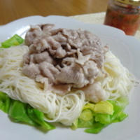 めんたいトマトのぶっかけそうめん