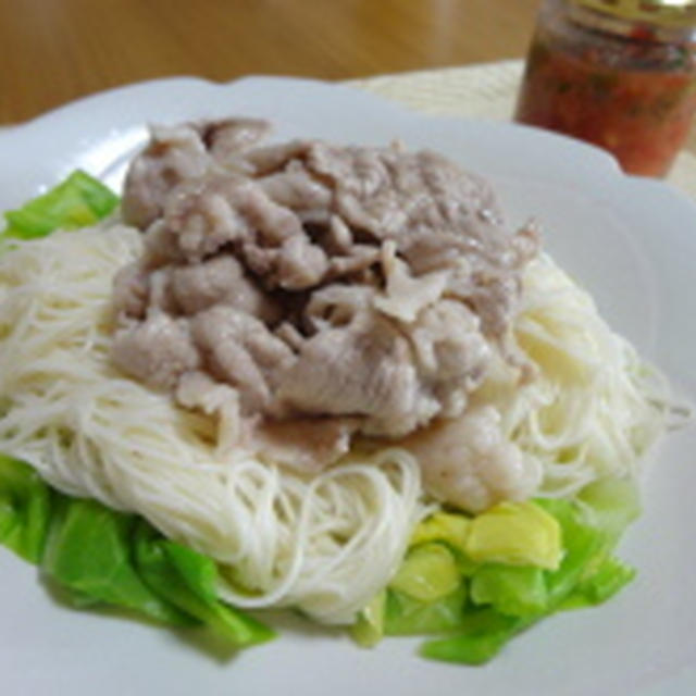 めんたいトマトのぶっかけそうめん