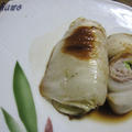 豚肉巻き巻き　焼きロール白菜♪