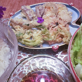 素麺&野菜天ぷら+モヒート　O.N.J 永遠に･･･