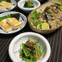 秋刀魚ごはんと小松菜の自家製なめたけ和え♪ひさびさの塩豆腐