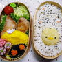 キャラ弁**ポコンと埋め込みヒヨコちゃん