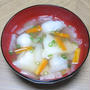 米粉餃子の皮ですいとん風いも煮汁