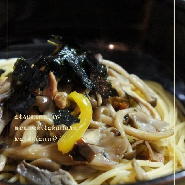 たっぷりすぎるきのこの免疫アップな和パスタ＆ごーくんのクリスマスカード