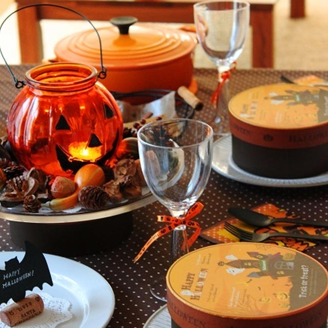 ママたちのハロウィンテーブル♪　子どもたちのテーブルと一緒に