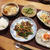 ジャガイモの青椒肉絲で中華な晩ご飯　と　クルクマの花♪