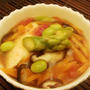 新豆腐百珍　百五十一珍目　【すくい豆腐のアスパラとトマトの夏野菜餡】