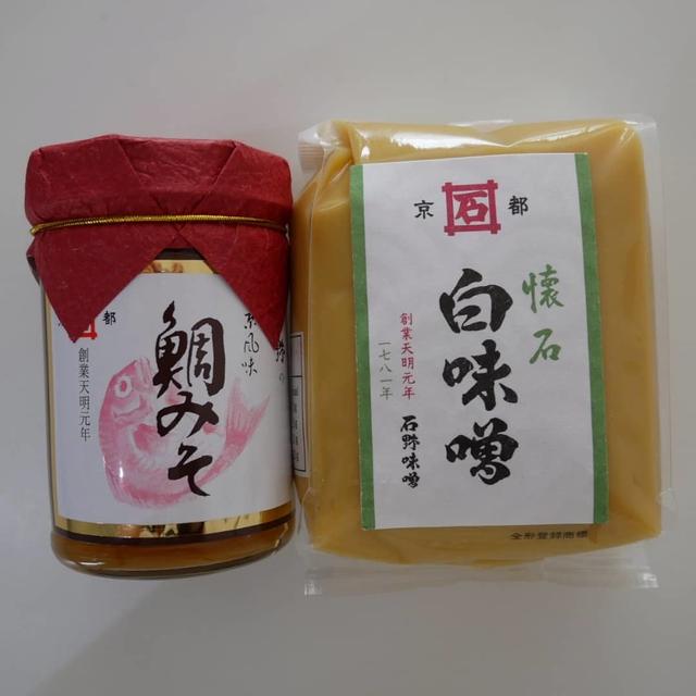 石野味噌の鯛味噌(と白味噌)