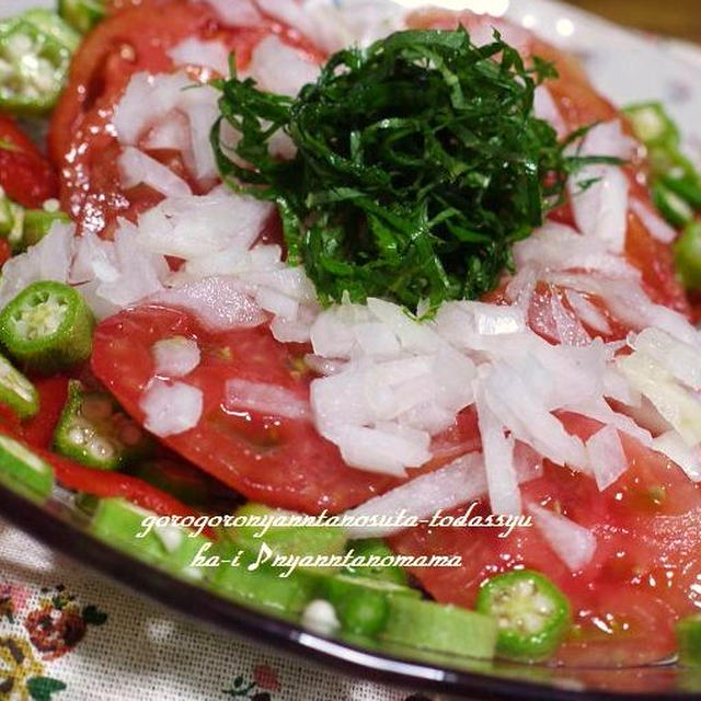 まだまだ赤いですよ＜完熟トマトと夏野菜のサラダ＞