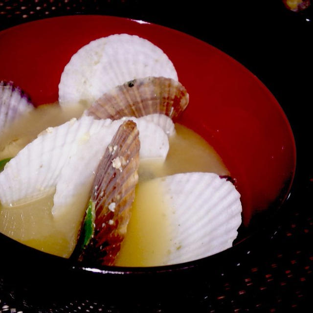 【レシピ】　安い！旨みた～っぷり！　ホタテ稚貝のお味噌汁(^^♪