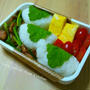 柏餅みたいなおにぎりのお弁当。