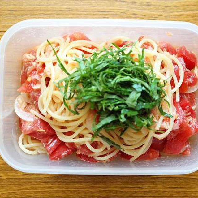 トマトとツナの冷製パスタ