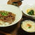 茄子とお肉の生姜蒲焼き丼　　鶏団子の煮物　　湿気た寿司海苔活用ゴーヤ入り海苔の佃煮