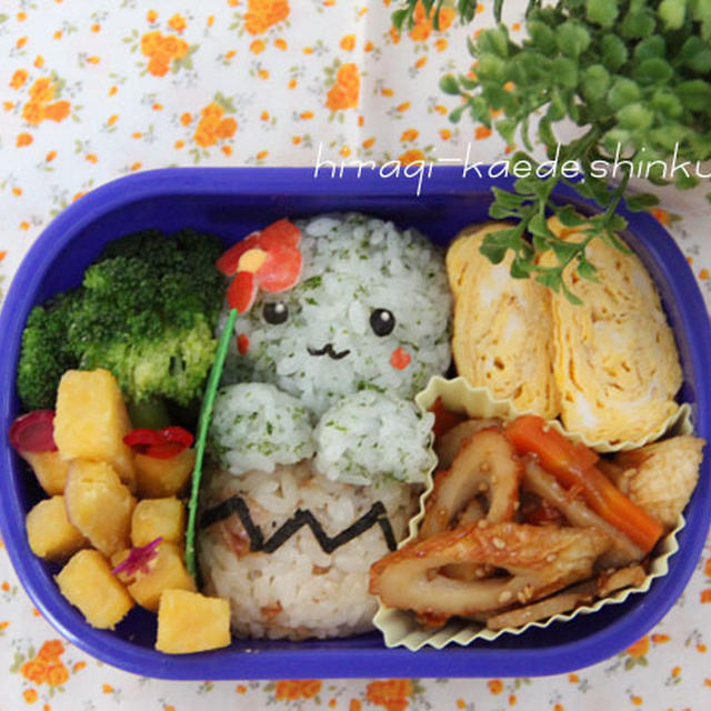 パズドラキャラ弁＊ECOシャボタン、なにをしよう。