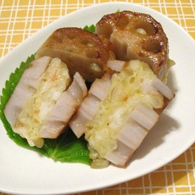レンコンはさみ焼き
