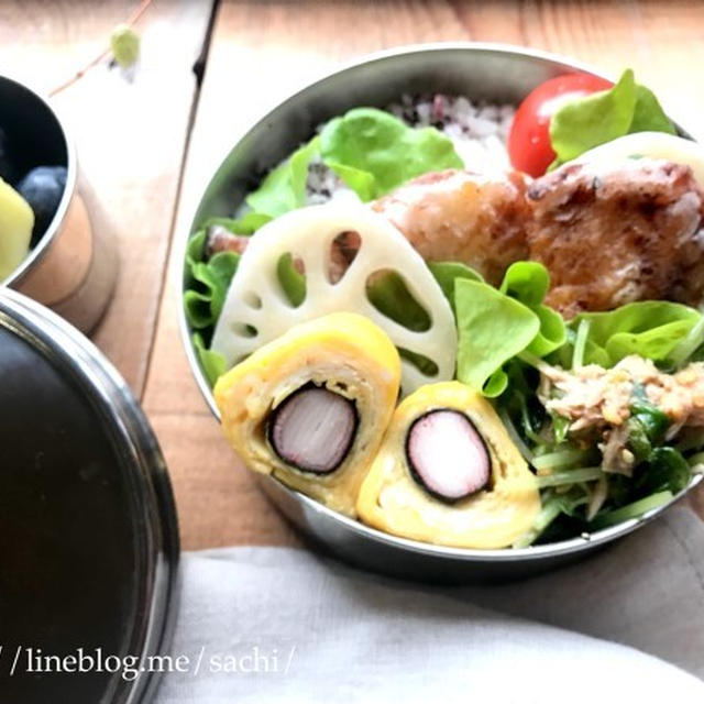 息子の✳︎めかじきの竜田揚げ弁当♡