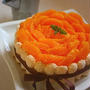 オレンジのレアチーズムースケーキ