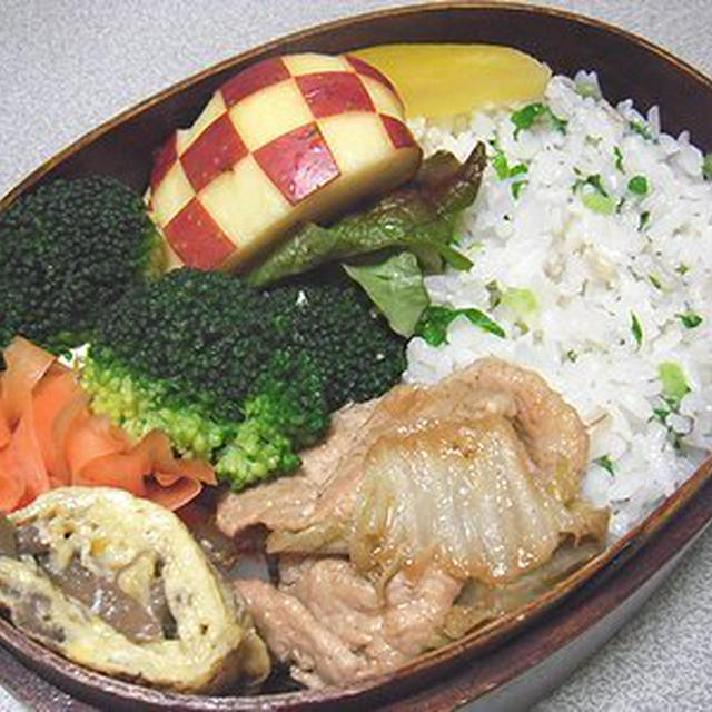 豚肉と白菜のオイスターソース炒め弁当。にゃんこが飛びつくおやつ