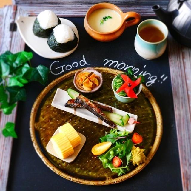 日曜日の和モーニングプレートで朝ごはん