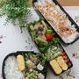幼稚園＆旦那弁当＊鶏むね肉ときのこのマヨマスタード炒め、雨の日は読書でも