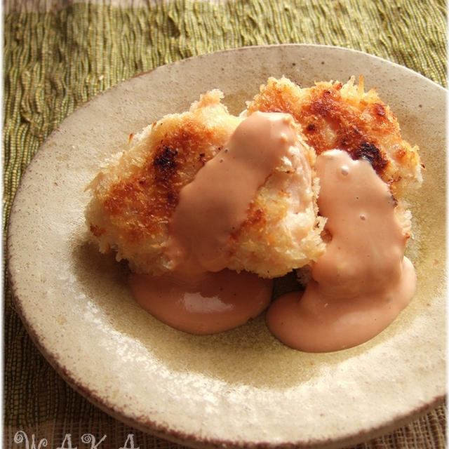 簡単■【手作りふわふわ鮭かまぼこ】と【カリカリ焼き】■(*´・ω・)美味