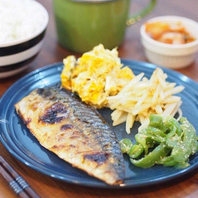 焼き塩さばと簡単副菜３品の和定食♡クリンスイシャワーヘッド