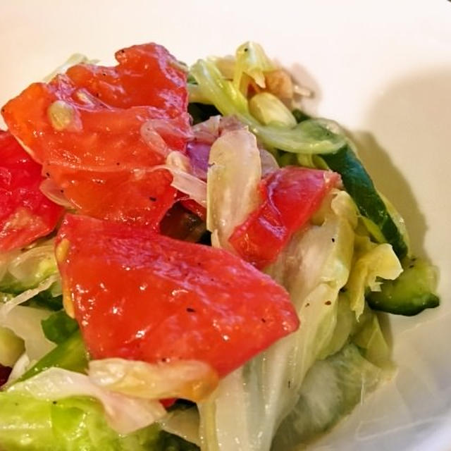 キャベツとトマトの浅漬け風マリネサラダ 生野菜がたっぷりいただけます By スガさん レシピブログ 料理ブログのレシピ満載