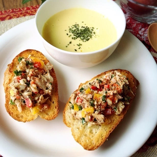 鯖缶タルティーヌ