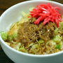 炊きたてご飯で「なめ茸天かす丼」